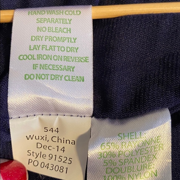 Lilly Pulitzer Briella Fit and Flare A line Floral Palm Beach dress Bright Navy - Picture 13 of 15